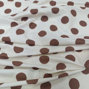 Плательный хлопок/ кофейный горох 3см