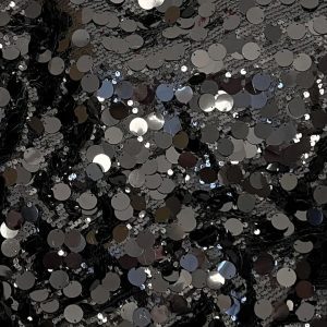 Крупные пайетки на сетке/ черный
